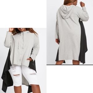 Dubgee By Whoopi Hi-Low Colorblock Zip Hoodie